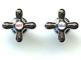 hot and cold faucets