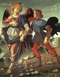 The Archangel Raphael escorts Tobias to Media