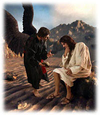 Jesus tempted in the desert
