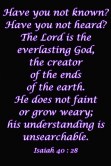 Isaiah 40 28