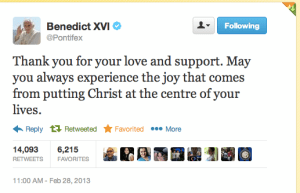 BXVI Last Tweet